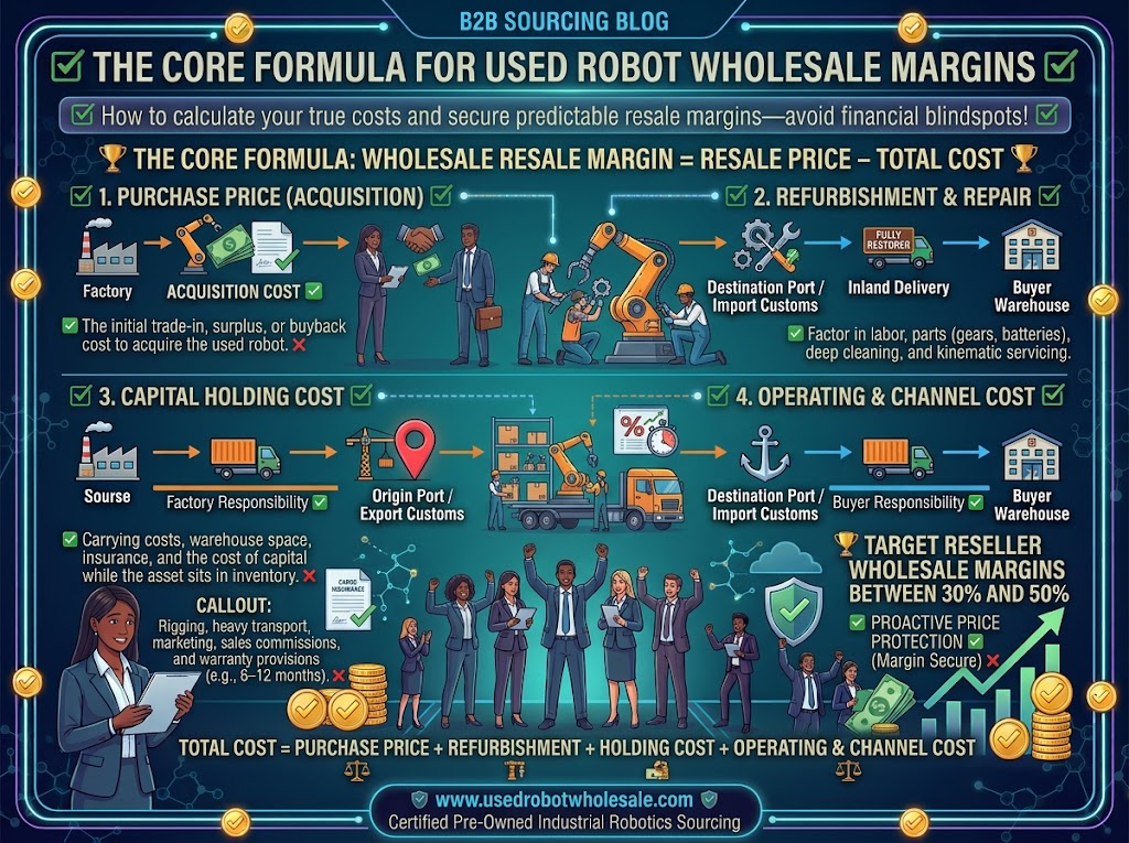 Core used robot reseller profit margin formula with four cost components used robot reseller core profit margin formula four cost components